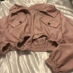 Cute red cropped jacket